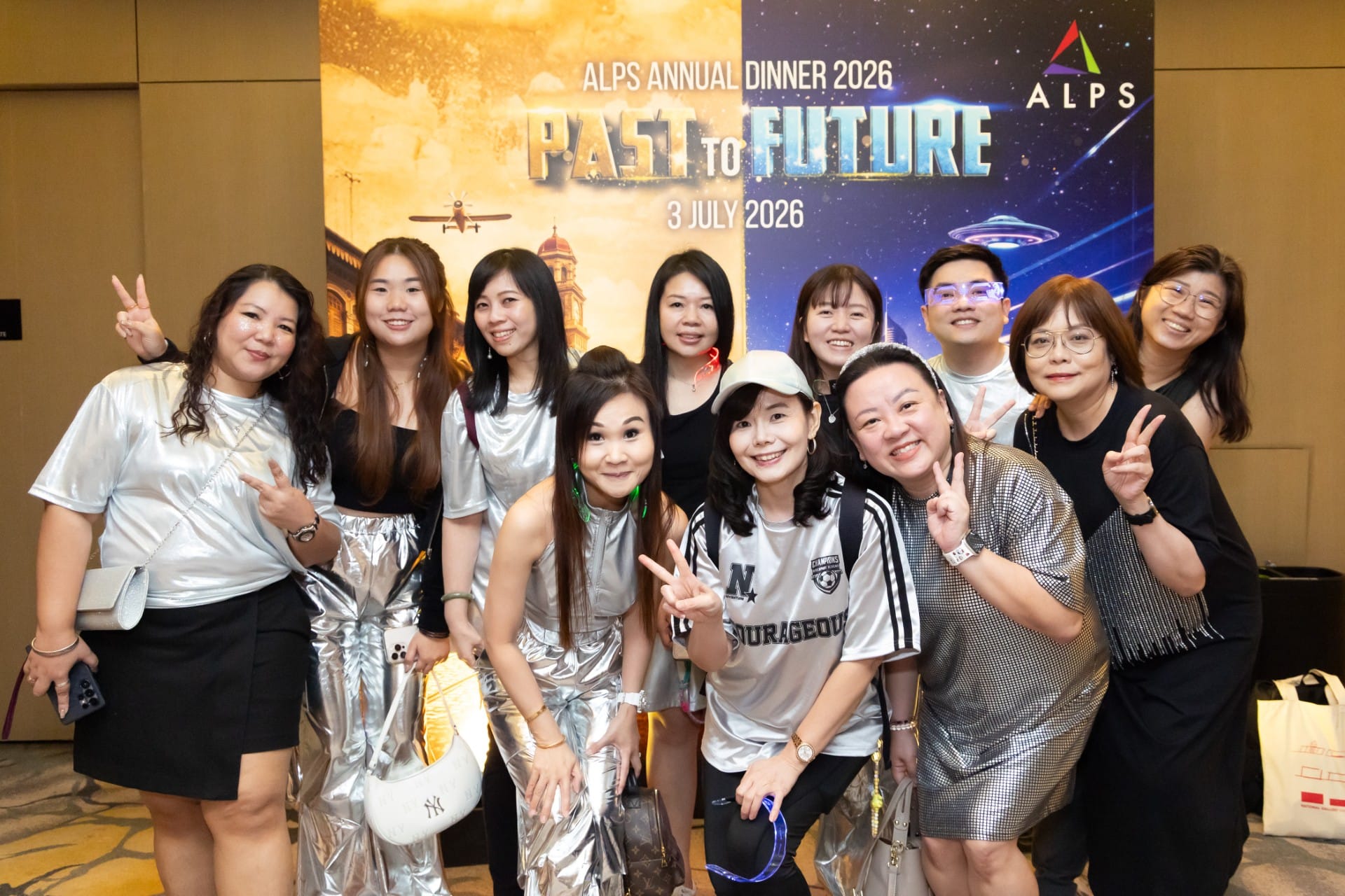 Photo of 11 ALPS staff taken at ALPS Anniversary Dinner